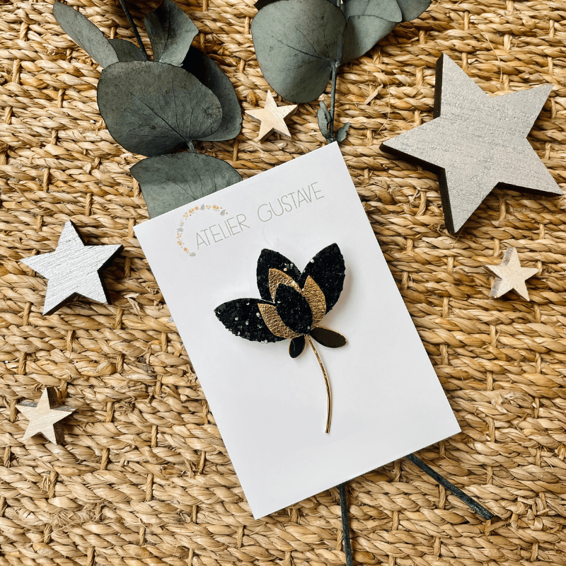 broche Lou noire glitter broche Lou noire glitter