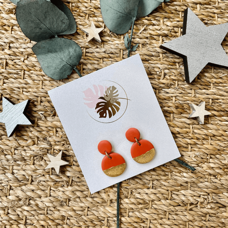 boucles d'oreilles Lison terracotta