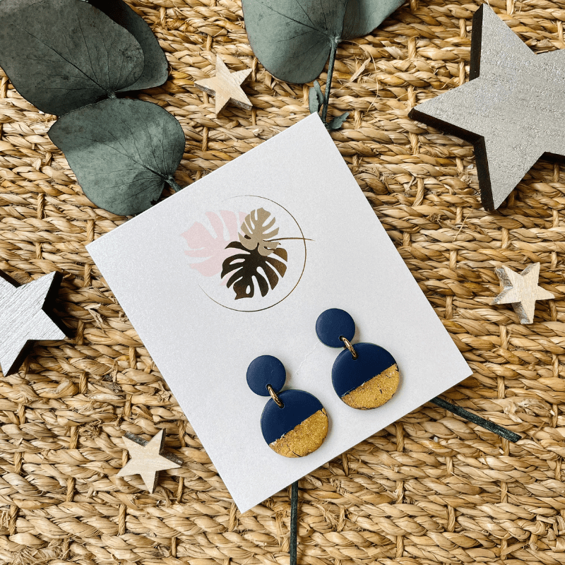 boucles d'oreilles Lison bleues