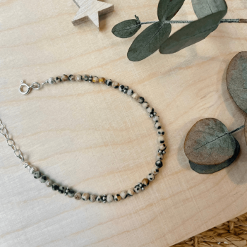 bracelet en perles Jaspe Dalmatien