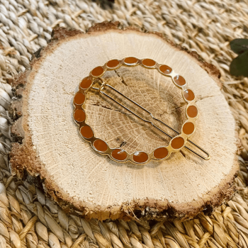 bijou de cheveux Appoline camel zoom