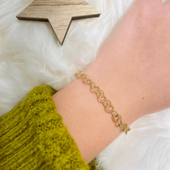 bracelet Ilaria à anneaux dorés porté