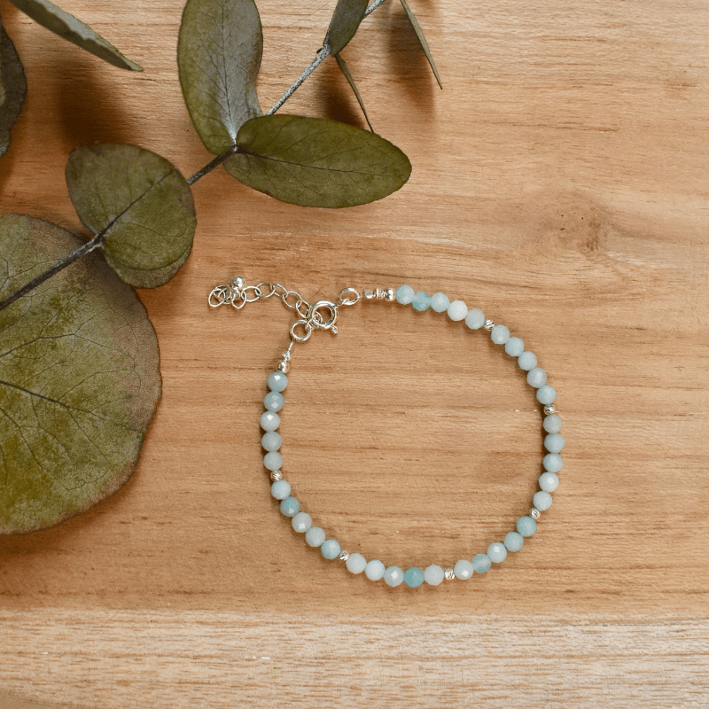 bracelet amazonite vu de haut